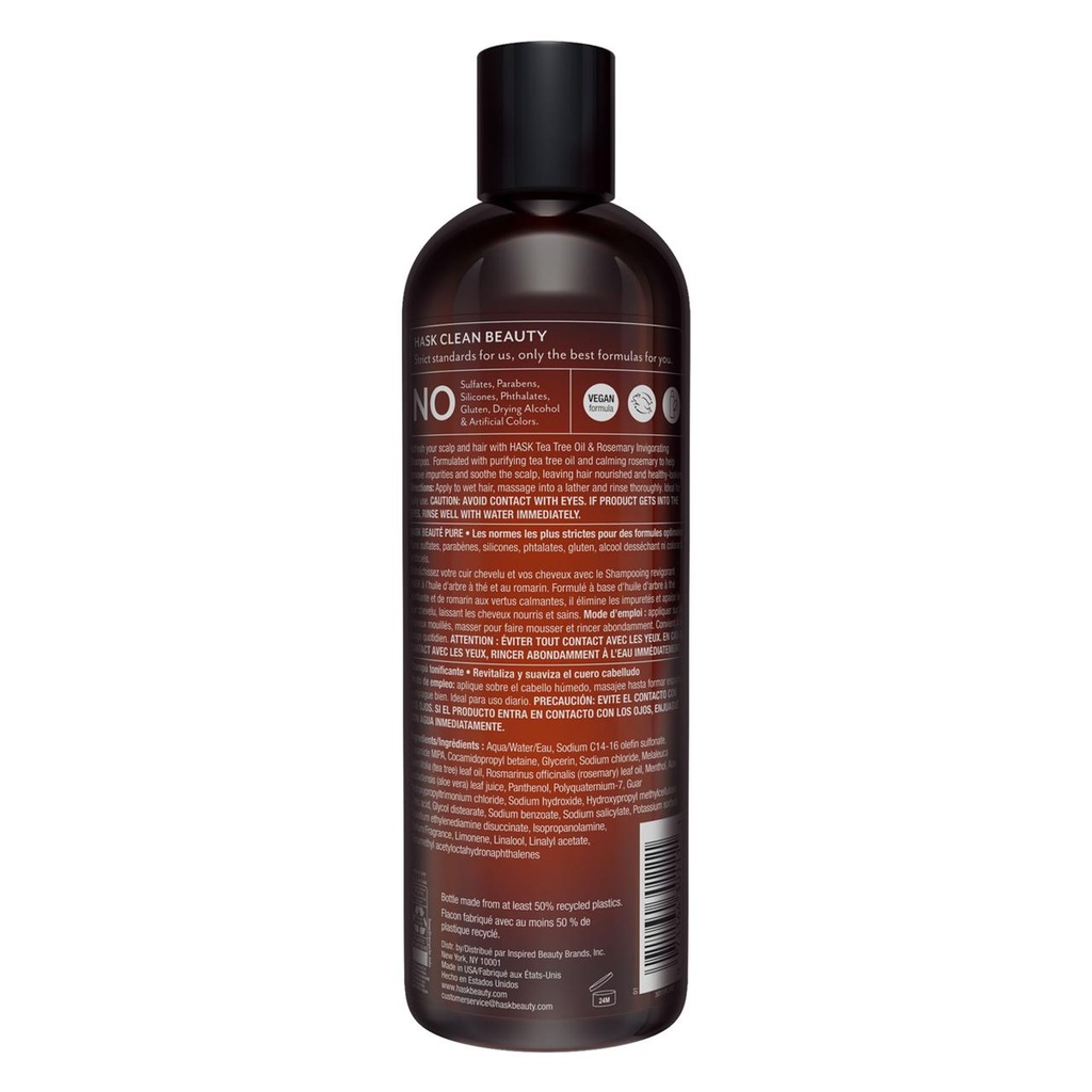 Tea Tree Oil & Rosemary Invigorating Shampoo 355 ml